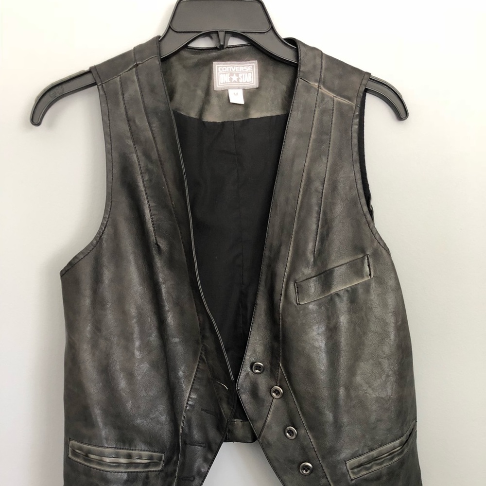 Faux Leather Vest